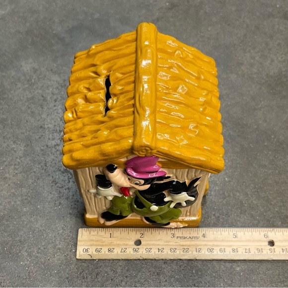 Vintage Disney Productions Three Little Pigs Savings Bank Big Bad Wolf - Picture 7 of 8